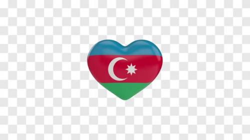 Videohive - Azerbaijan Flag on a Rotating 3D Heart - 33799111 - 33799111