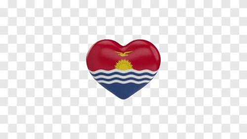 Videohive - Kiribati Flag on a Rotating 3D Heart - 33799121 - 33799121