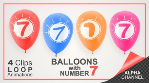 Videohive - Balloons With Number 7 / Happy Seven Years Old - 33704384 - 33704384