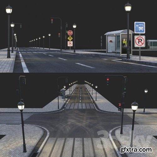 Road and busstop