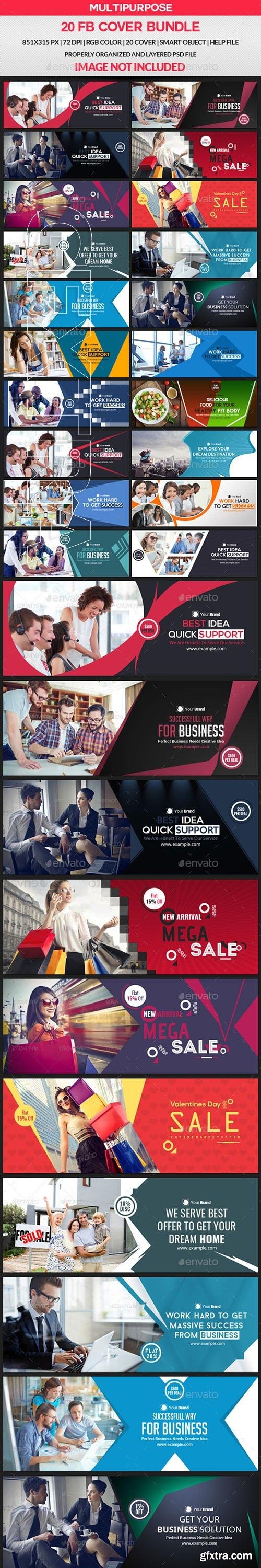 GraphicRiver - Facebook Cover - 20 Design Bundle 21740494