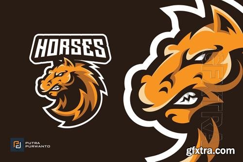 Horse Stallion Mascot Esport Logo Design