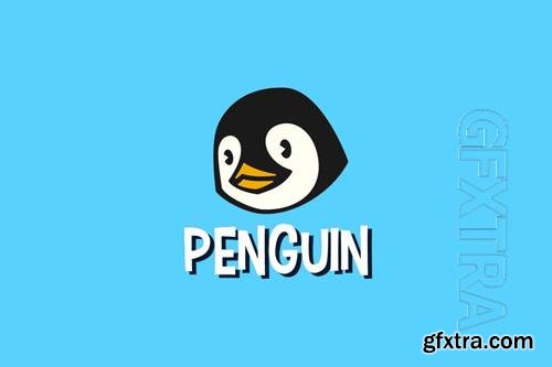 Penguin Retro Cartoon Logo design templates