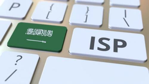 Videohive - Internet Service Provider Text and Flag of Saudi Arabia on the Keyboard - 33711934 - 33711934