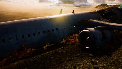 Videohive - Plane Crashed on a Mountain - 33712779 - 33712779