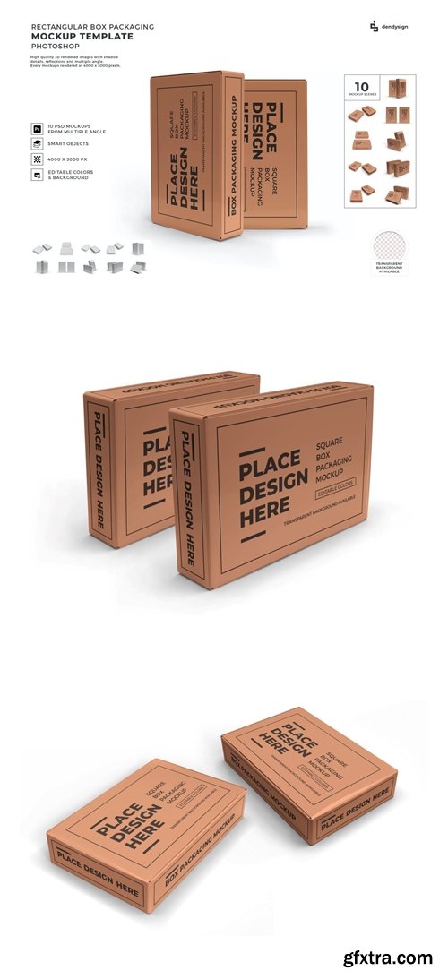 Box Packaging Mockup Template Set Vol 2