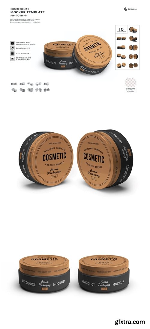 Cosmetic Twist Jar Mockup Template Set Vol 2