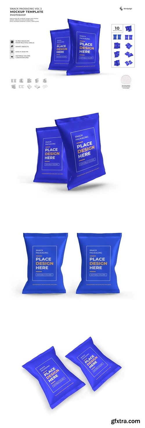 Snack Packaging Mockup Template Set Vol 2