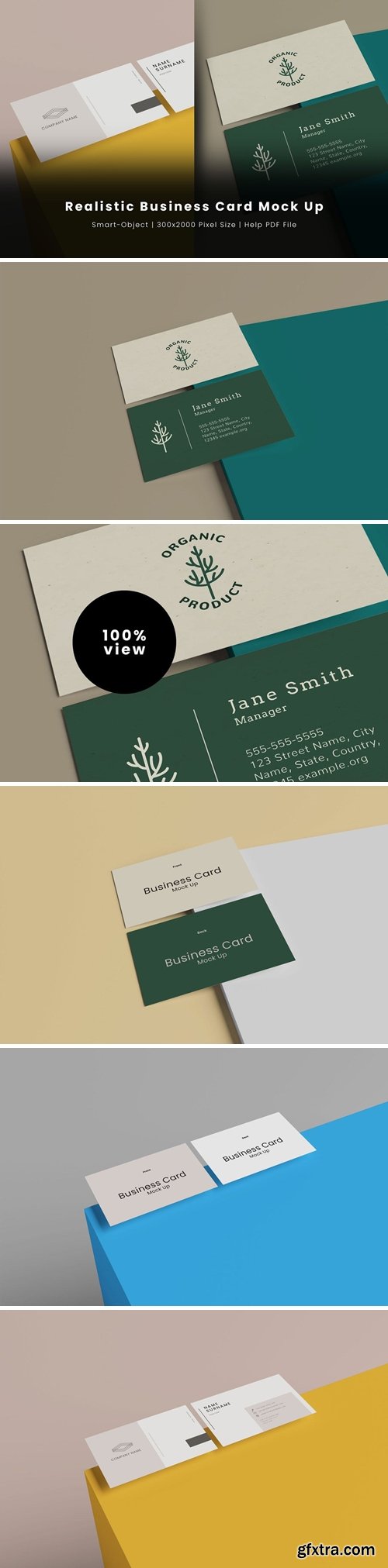 Realistic Business Card Mock Up