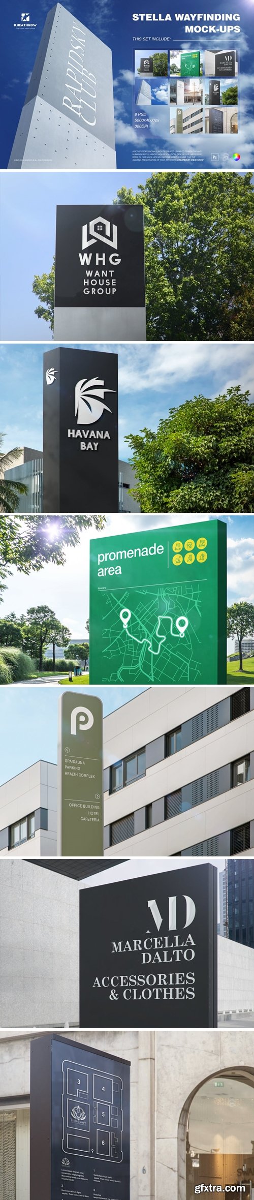 Stella Wayfinding Mock-Ups