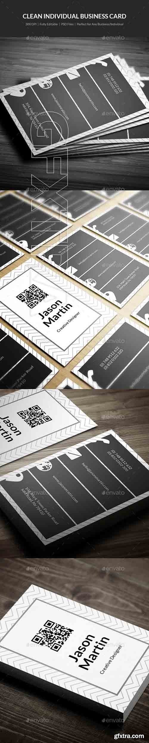 GraphicRiver - Clean Individual Business Card - 08 21241636