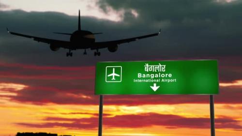 Videohive - Plane landing in Bangalore India airport - 33720033 - 33720033