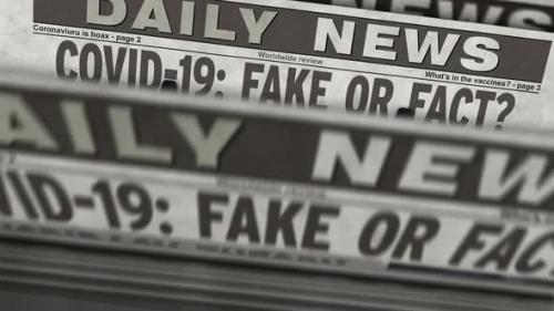 Videohive - Covid-19 pandemic news fake or fact newspaper printing press - 33721502 - 33721502