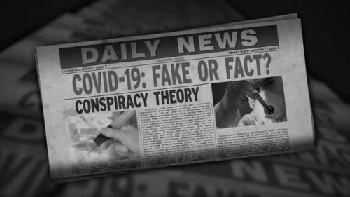 Videohive - Covid-19 pandemic news fake or fact retro newspaper printing press - 33721546 - 33721546