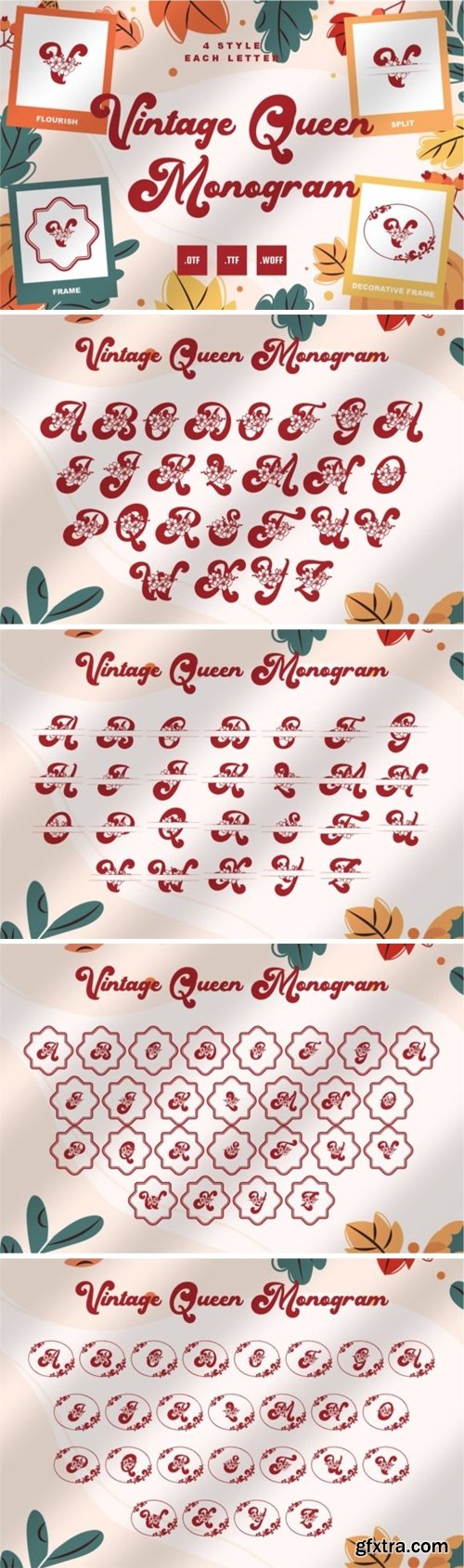 Vintage Queen Monogram Font