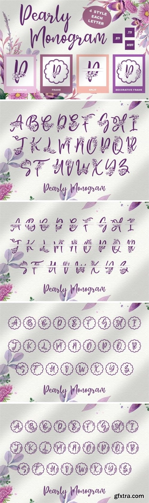 Pearly Monogram Font