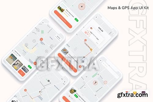 Maps & GPS App UI Kit VLDRRU2