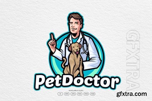 Pet doctor logo design template