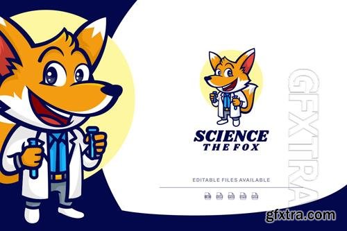 Fox Cartoon Character Logo design template