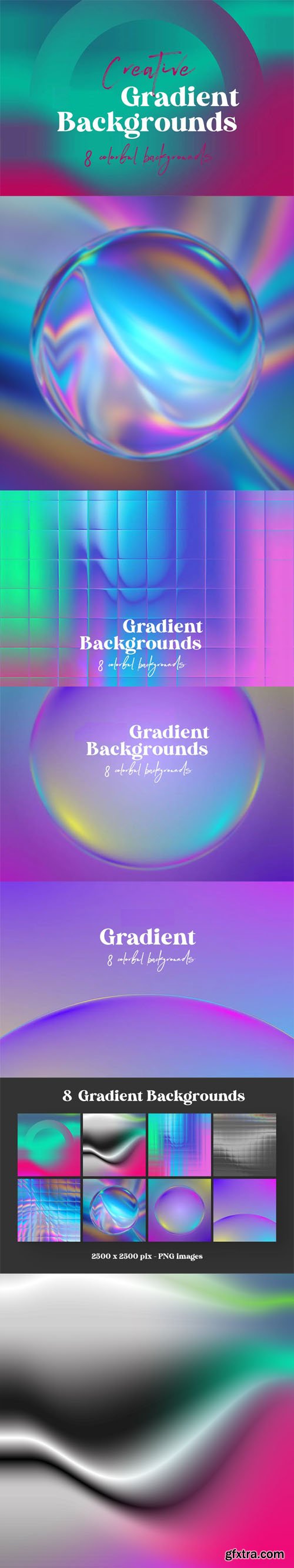 8 Creative Colorful Gradient Backgrounds