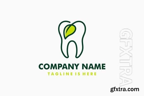 Dental Leaf Logo Template