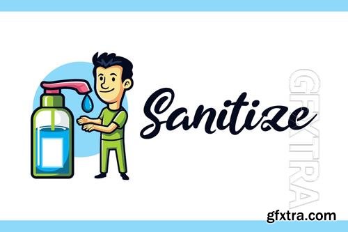 Sanitize - Medical and Healthcare Mascot Logo