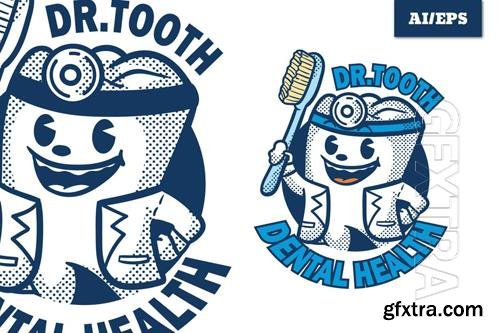 Dr Tooth - Mascot Logo