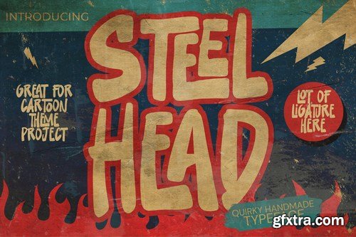 Steelhead - ligature cartoon font