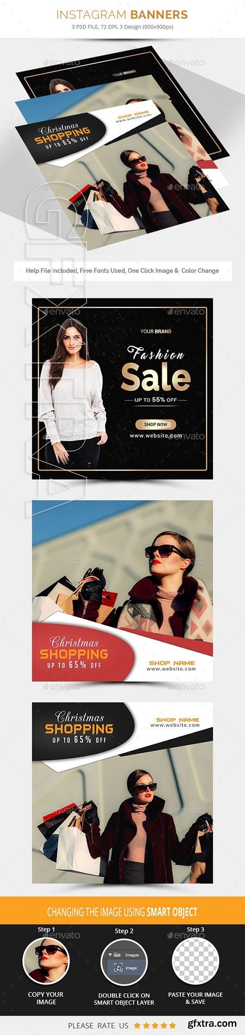 GraphicRiver - Sale Instagram Banners 21176303