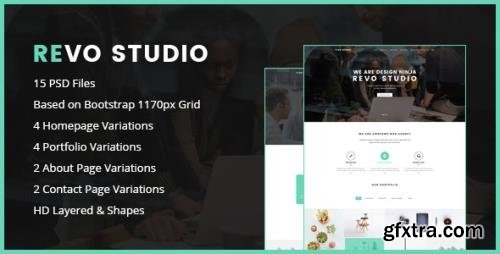 ThemeForest - Revo Studio v1.0 - One Page PSD Template - 15296283