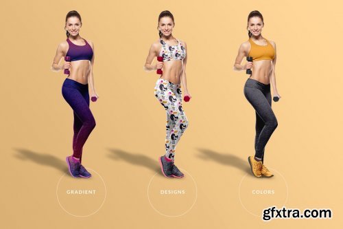 CreativeMarket - Female Fitness Outfit Mockup 4277495