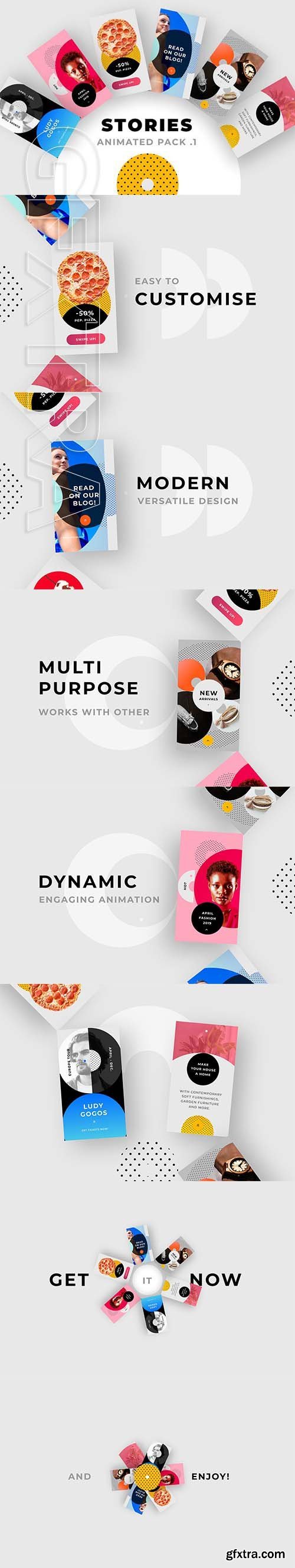 CreativeMarket - ANIMATED Instagram Stories Pack No1 3351192