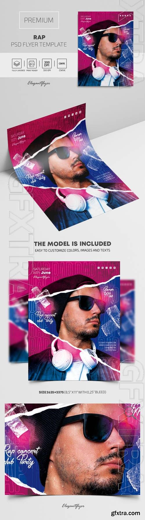 Rap Flyer PSD Template