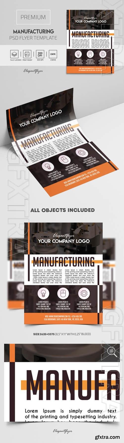 Manufacturing Premium PSD Flyer Template