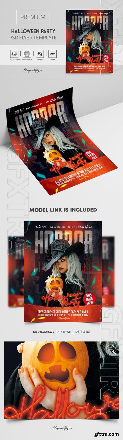 Halloween Horror Party Premium PSD Flyer Template