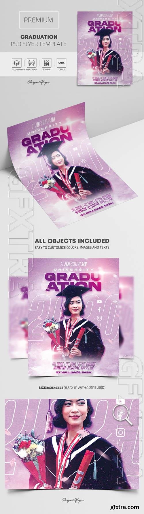 Graduation Premium PSD Flyer Template