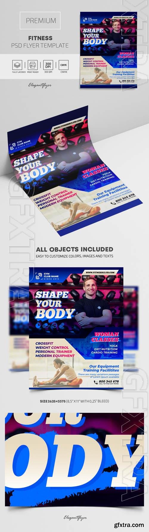 Fitness  Premium PSD Flyer Template