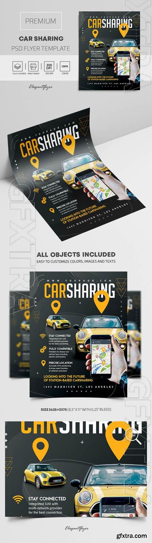 Car Sharing Premium PSD Flyer Template