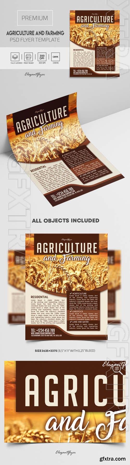 Agriculture and Farming Premium PSD Flyer Template