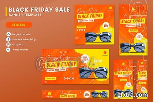 Black Friday Sale Product Banner Set Template NGHDP83