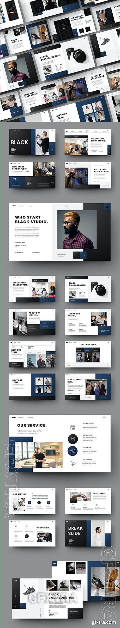 Black - Business Powerpoint, Keynote and Google Slides Template