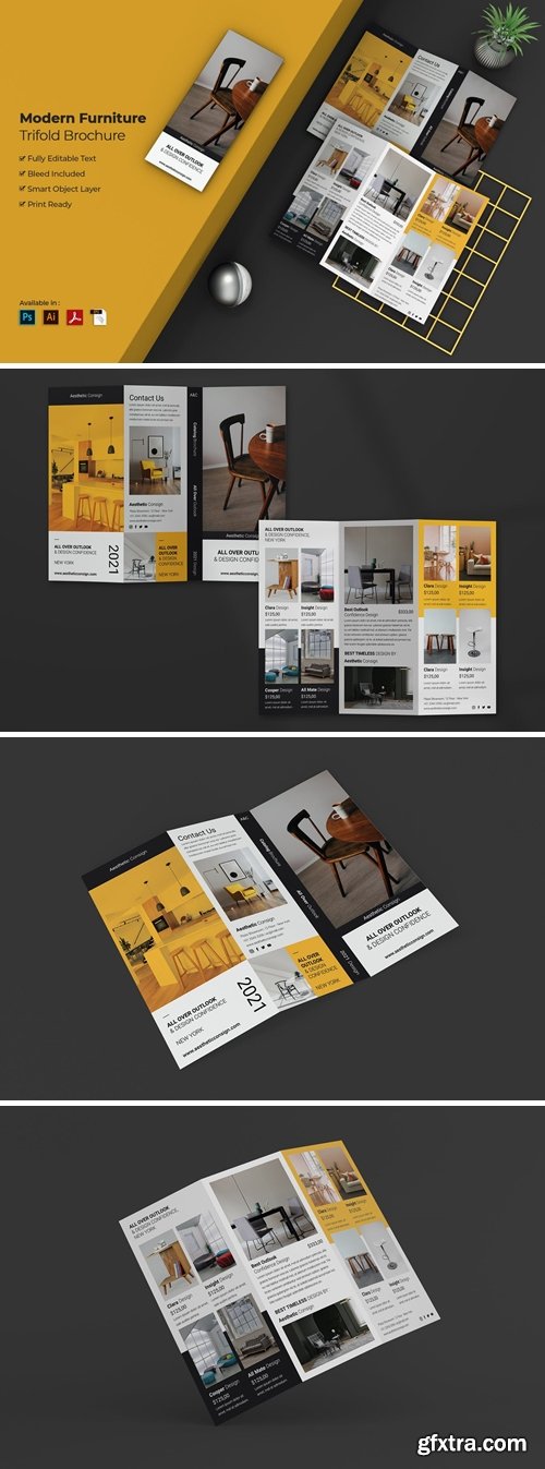 Modern Furniture Trifold Brochure