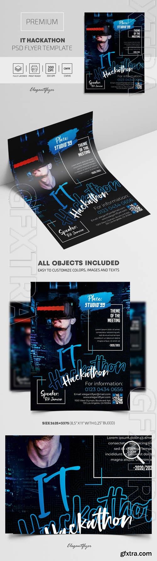 IT Hackathon Premium PSD Flyer Template