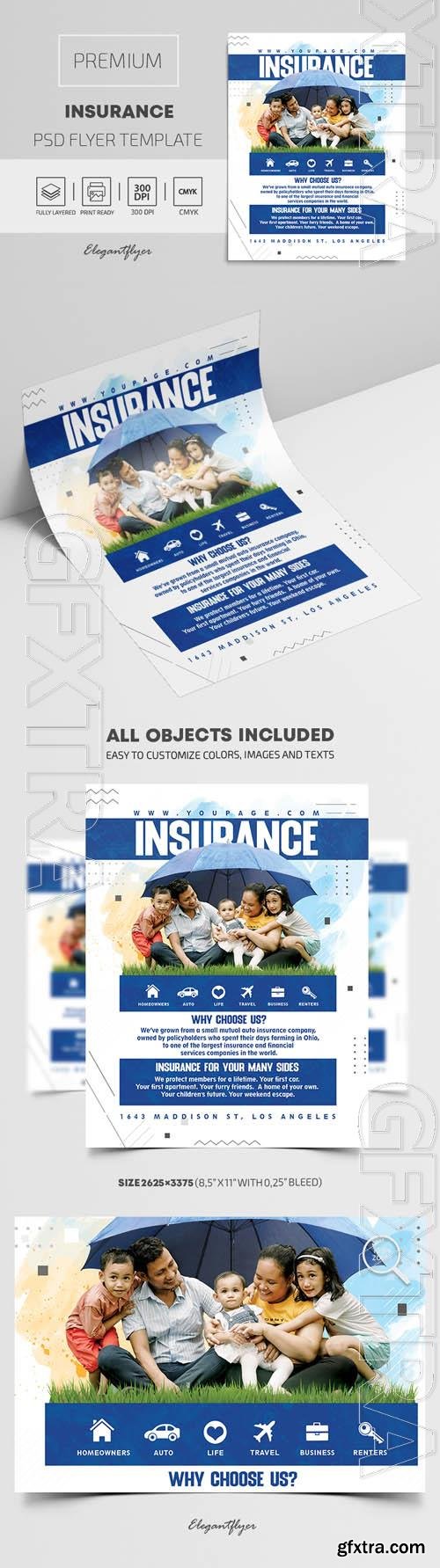 Insurance Premium PSD Flyer Template