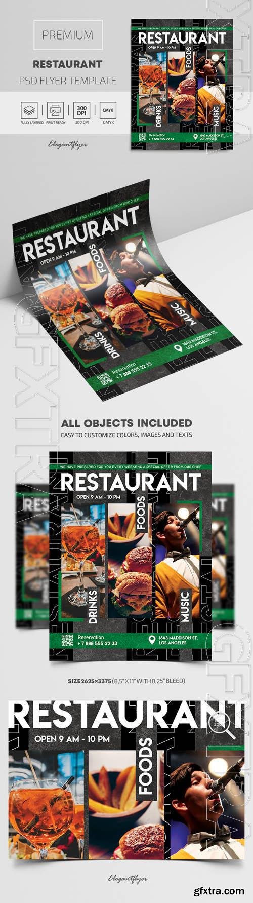 Restaurant Premium PSD Flyer Templatee