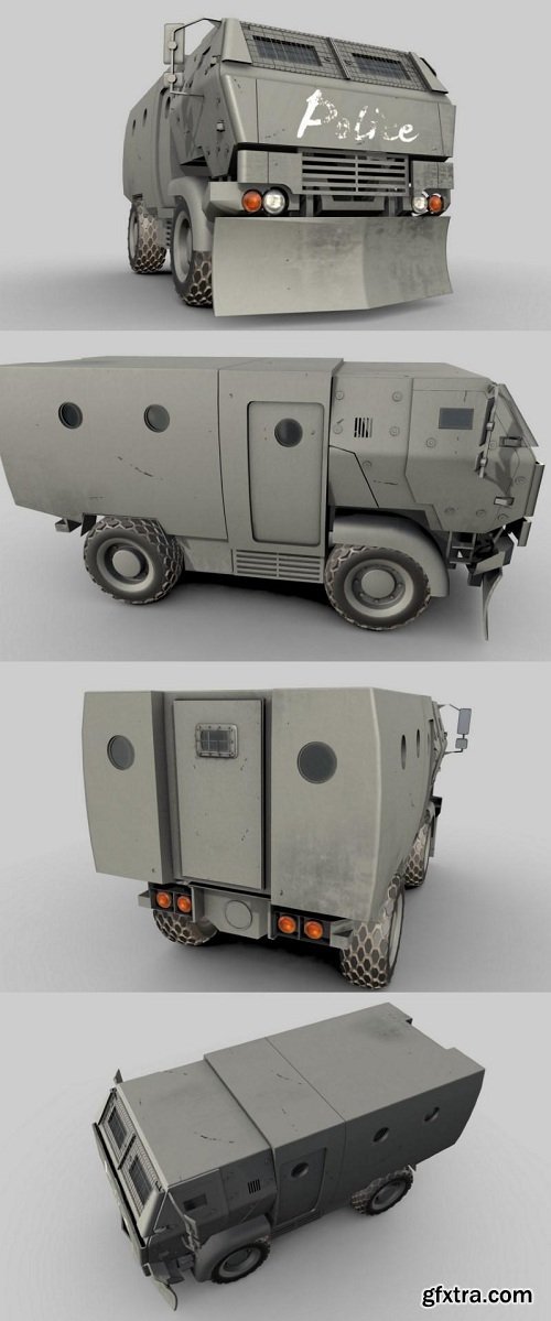 Riot Truck Concept 3D Model