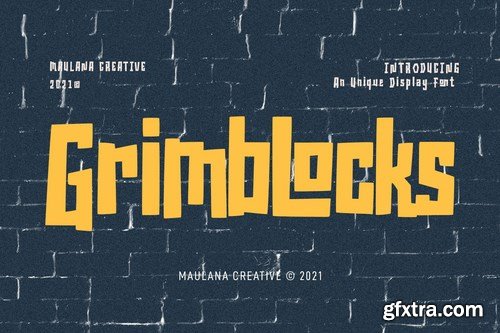 Grimblocks Display Font