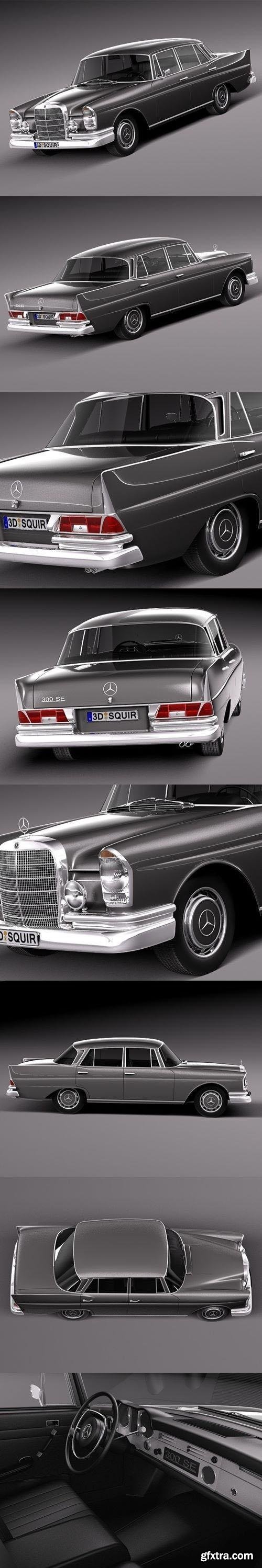 Mercedes-Benz 300SE W112 1961-1965 3D Model