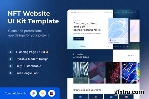 NFT Landing Page UI Kits Template