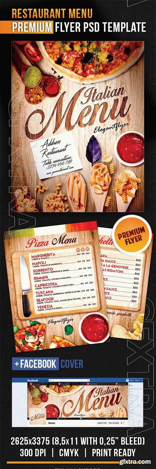 Restaurant Menu Flyer PSD Template